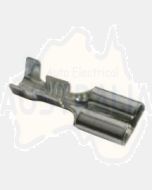 Quickcrimp Non Insulated Female Crimp Terminals - Tin Plated Brass, 8mm Tab, 1.3-2.0mm2 wire size