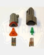 Deutsch DT3-4 3 Way Connector Kit with Gold Contacts