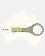 Quikcrimp HDC43 12mm Yellow Heatshrink Ring Terminal