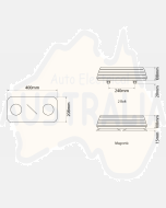 Ionnic 601.AA41 Blaze 2 Bolt Lightbar - Green Lens (12V)