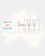 Ionnic R302-12RR Switch Rocker DP/DT Mom.On/Off/Mom.On 12V