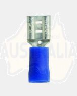 Quikcrimp QKC32 Blue Vinyl 6.3mm Female Blade Terminal