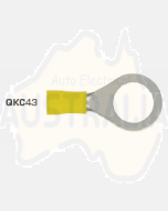 Quikcrimp QKC43 12mm Yellow Heatshrink Ring Terminal