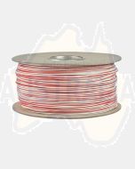 Ionnic TW050-RED/WHT-500 Thin Wall Red Cable - White Trace (0.5mm2)