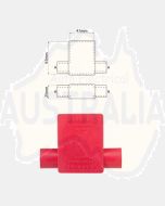 Ionnic SY2915-RED 17.5mm Cable, Double Cable Entry - Red Battery Terminal Insulator (Pack QTY 1) 