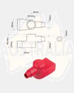 Ionnic SY2990-RED 30.5mm Battery Terminal Insulator in Red (QTY Pack 1)