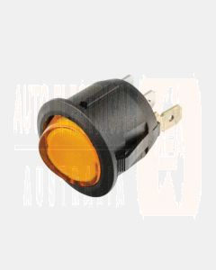 Carling RR12A Switch Round Rocker LED 12/24V - Amber