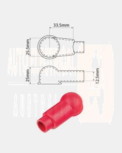 Ionnic SY2982-RED Battery 25.5mm Terminal Insulator in Red – Lug & Ring (Pack QTY 1)