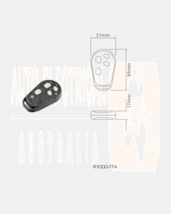 Ionnic R1000-TF4 Transmitter – Fob style. Suits 12V or 24V