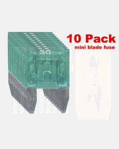 Ionnic MF30/10 ATM Mini Blade Fuse 30A - Green (Pk of 10)