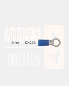 Quikcrimp 5.3mm Ring Pre-Insulated Terminal Blue Pack of 100