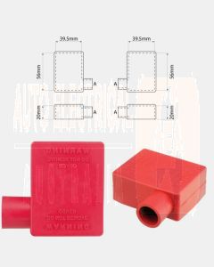 Ionnic SY2910-RED 12.5mm Cable, Left Hand Battery Terminal Insulator - Red (Pack QTY 1)