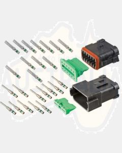 Deutsch DT12-1-CAT 12 Way DT Series CAT Spec Connector Kit with Green Band Contacts