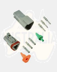 Deutsch DT3-3 3 Way Connector Kit with Nickel Contacts