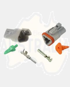 Deutsch DT Series 3 Way Connector Kit with F Crimp Contacts