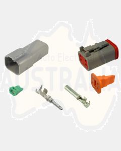 Deutsch DT Series 4 Way Connector Kit with F Crimp Contacts