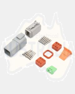 Deutsch DT6-3 6 Way Connector Kit with Nickel Contacts