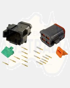 Deutsch DT8-4-CAT 8 Way CAT Spec Connector Kit with Gold Contacts