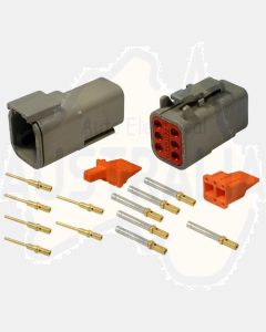 Deutsch DTM Series 6 Way Connector Kit with Gold Contacts