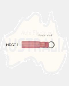 ionnic HDC01 Red Heatshrink 3mm Ring Crimp Terminal