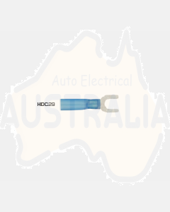 Quikcrimp HDC29 Heatshrink Fork/ Spade Terminal 5mm - Blue Pack of 100