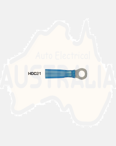 Quikcrimp HDC21 Blue 4mm Heatshrink Ring Terminal