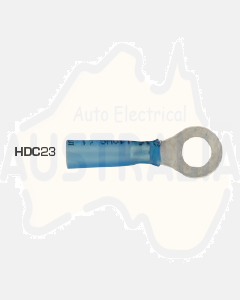 Quikcrimp HDC23 Blue 6mm Heatshrink Ring Terminal