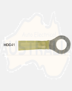 Quikcrimp HDC41 Yellow 8mm Heatshrink Ring Terminal 