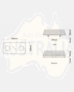 Ionnic 601.AA42 Blaze 2 Bolt Lightbar - Amber Lens (24V)