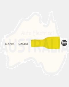 IONNIC QKC53 9.4mm Yellow Female Vinyl Insulated Qc Crimp Terminal - Pack of 100