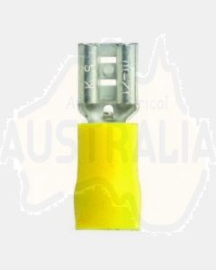 Quikcrimp QKC50 Yellow Vinyl, Female 6.3mm Blade Terminal