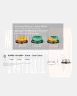 Ionnic 103S00C 103 LED Dual Colour Amber/Green Beacon  - 3 Bolt (Clear Lens)