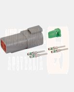 Deutsch DT Series 4 Way Receptacle Connector Kit with Green Band Contacts