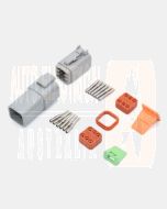 Deutsch DT6-3 6 Way Connector Kit with Nickel Contacts