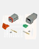 Deutsch DT6-4 6 Way Connector Kit with Gold Contacts