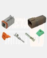 Deutsch DT Series 6 Way Connector Kit with F Crimp Contacts