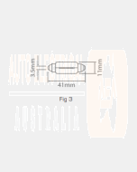 Ionnic 6413/10 Globe Halogen Festoon 12V 5W SV8.5 (40mm)