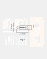 Ionnic 6423/10 Globe Halogen Festoon 24V 5W SV8.5 (35mm)