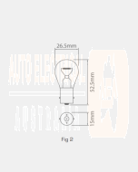 Ionnic 7506/10 Globe Halogen 12V 21W BA15s