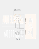 Ionnic 7507/10 Globe Halogen Amber 12V 21W BAU15s