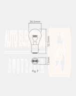 Ionnic 7537/10 Globe Halogen 24V 21/5W BAY15d