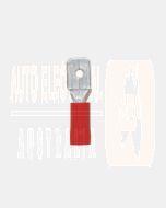 Quikcrimp QKC14 Red Vinyl 6.3mm Male Blade Terminal - 100 Pack