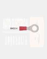 Quikcrimp 6.4mm Ring Pre-Insulated Terminal Red pack of 100