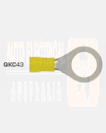 Quikcrimp QKC43 12mm Yellow Heatshrink Ring Terminal