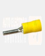 Quikcrimp QKC48 2.6mm x 14mm Yellow Wire Pin Terminal (100)