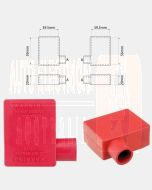 Ionnic SY2906-RED 12.5mm Cable, Right Hand Battery Terminal Insulator (Pack QTY 1)