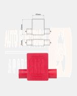 Ionnic SY2915-RED 17.5mm Cable, Double Cable Entry - Red Battery Terminal Insulator (Pack QTY 1) 