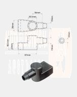 Ionnic SY2990-BLK 30.5mm Battery Terminal Insulator in Black (QTY Pack 1)