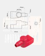 Ionnic SY2990-RED 30.5mm Battery Terminal Insulator in Red (QTY Pack 1)