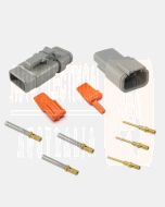 Deutsch DTM3-E007 Heatshrink Adaptor Connector Kit with Gold Terminals